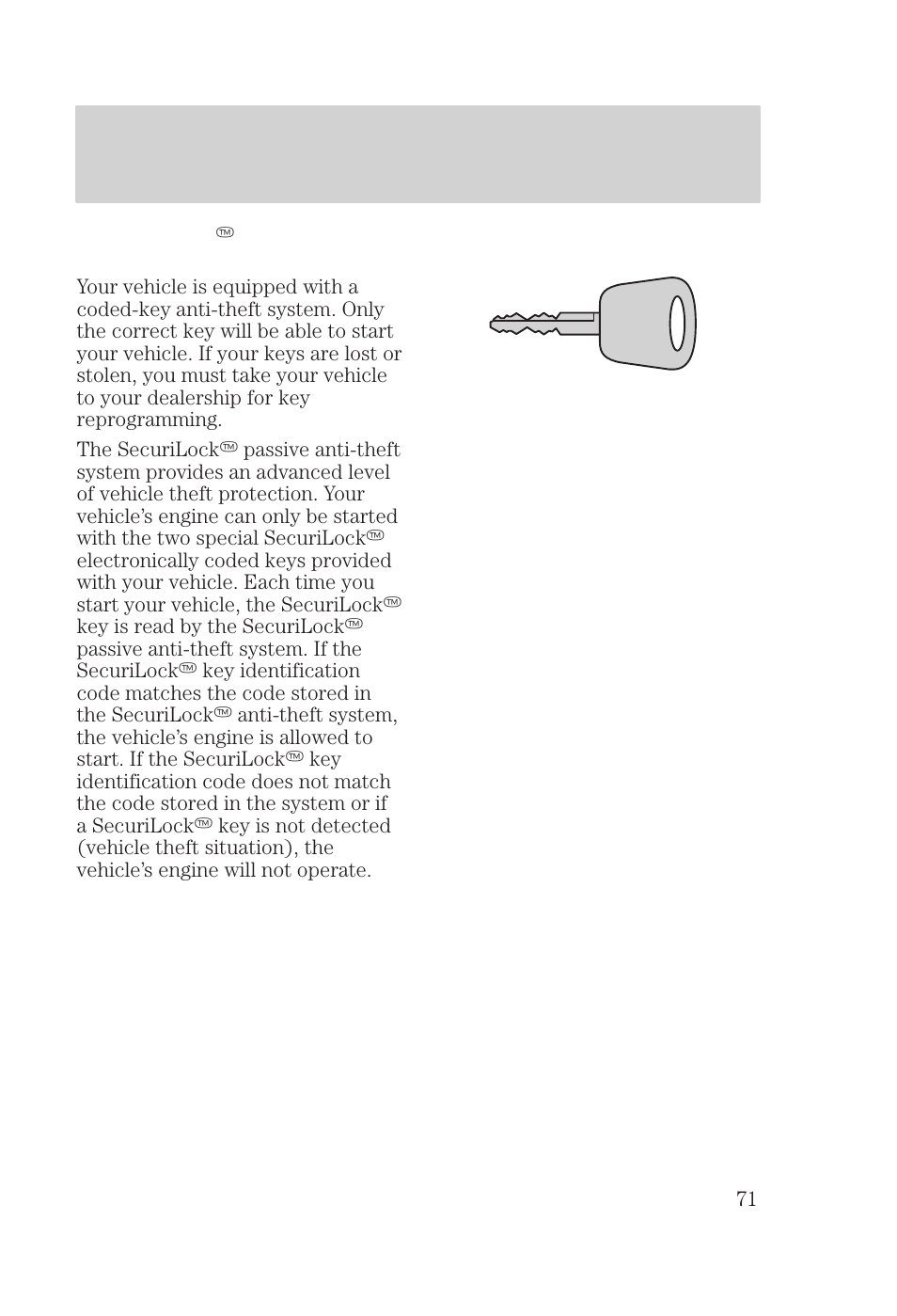 Controls and features | FORD 2000 Focus User Manual | Page 71 / 280