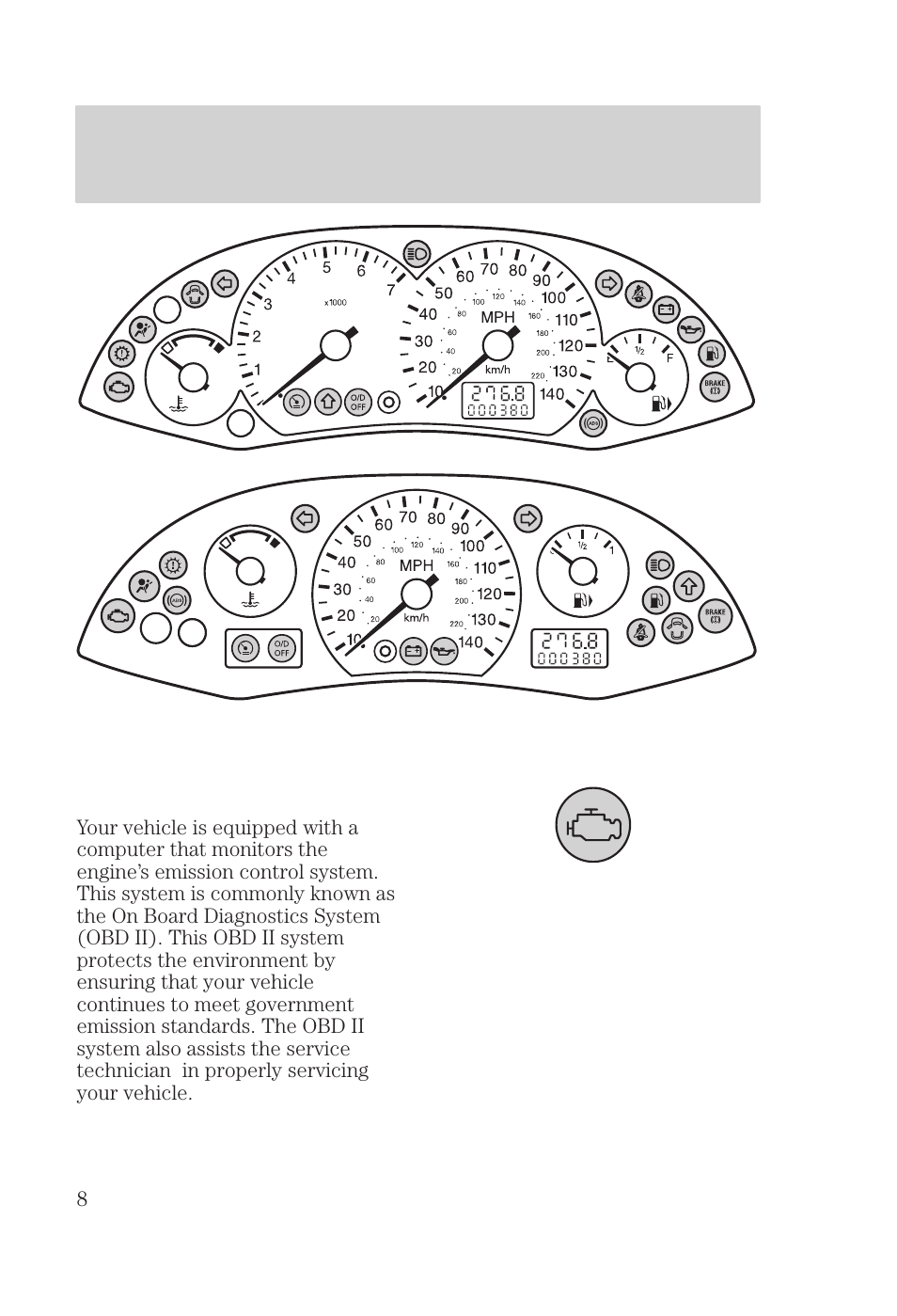 Instrumentation | FORD 2000 Focus User Manual | Page 8 / 280
