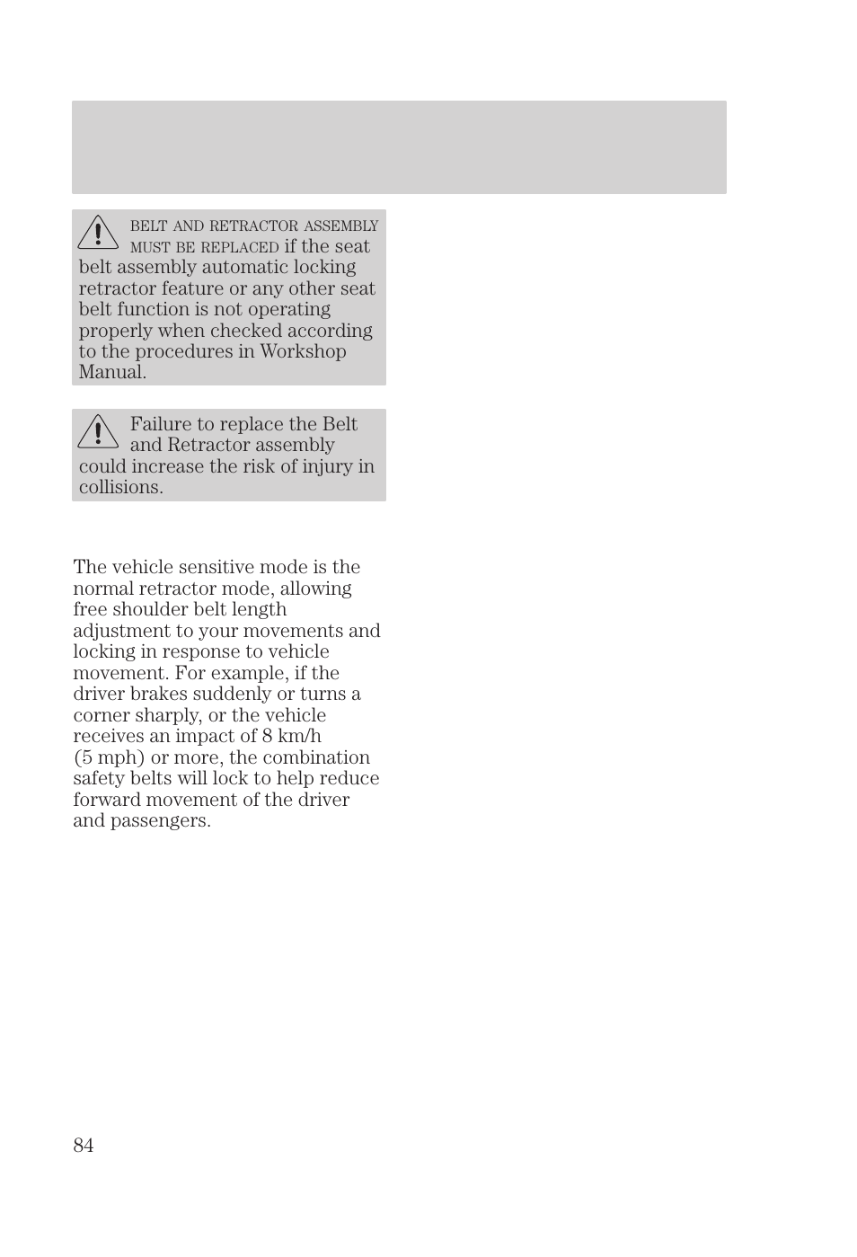 Seating and safety restraints | FORD 2000 Focus User Manual | Page 84 / 280