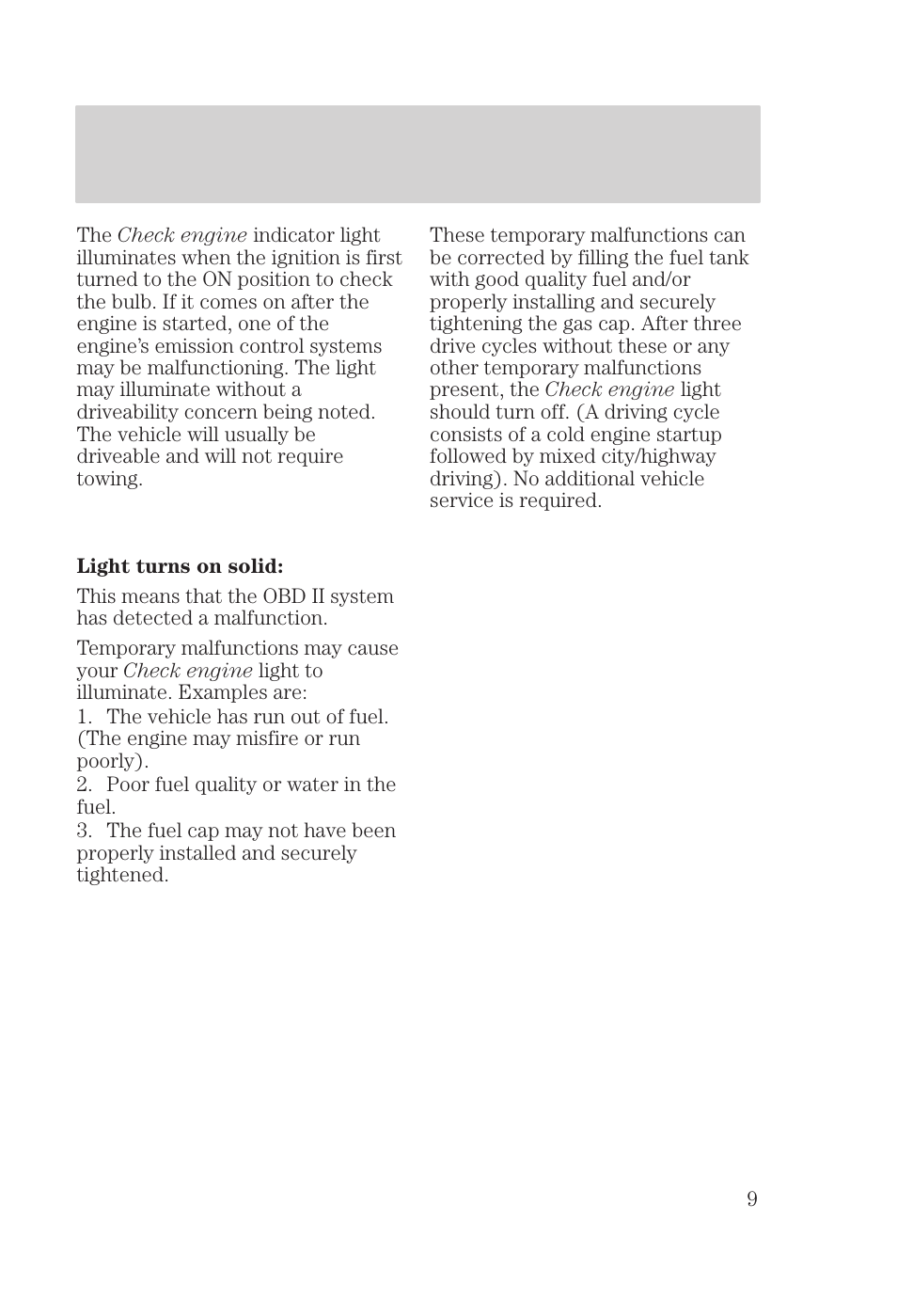 Instrumentation | FORD 2000 Focus User Manual | Page 9 / 280