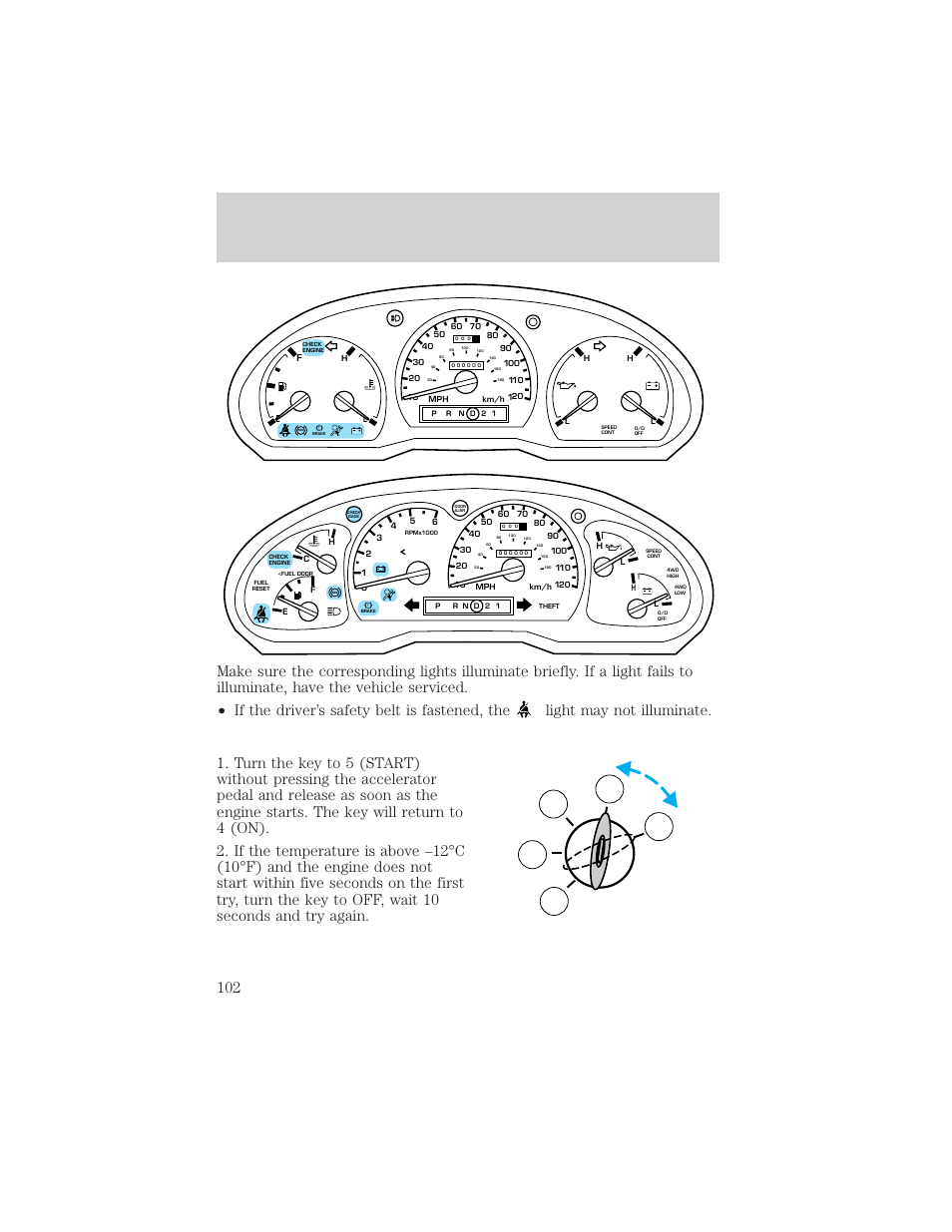 Starting | FORD 2000 Ranger User Manual | Page 102 / 240