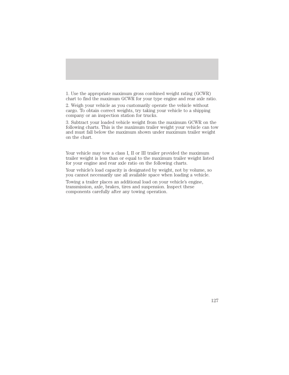 Driving | FORD 2000 Ranger User Manual | Page 127 / 240