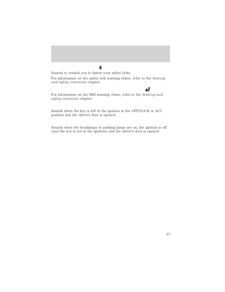 Instrumentation | FORD 2000 Ranger User Manual | Page 13 / 240