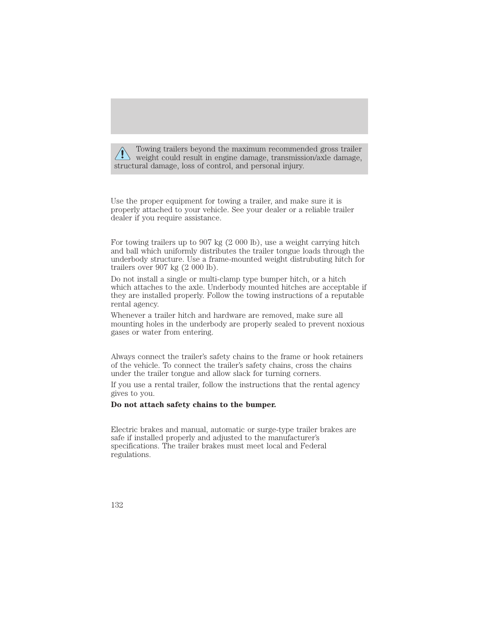 Driving | FORD 2000 Ranger User Manual | Page 132 / 240