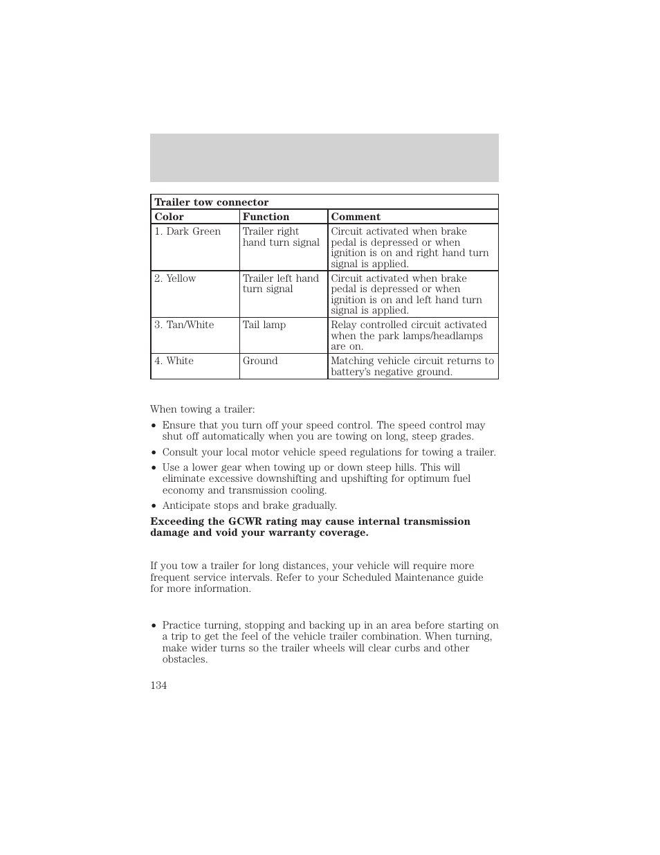 Driving | FORD 2000 Ranger User Manual | Page 134 / 240