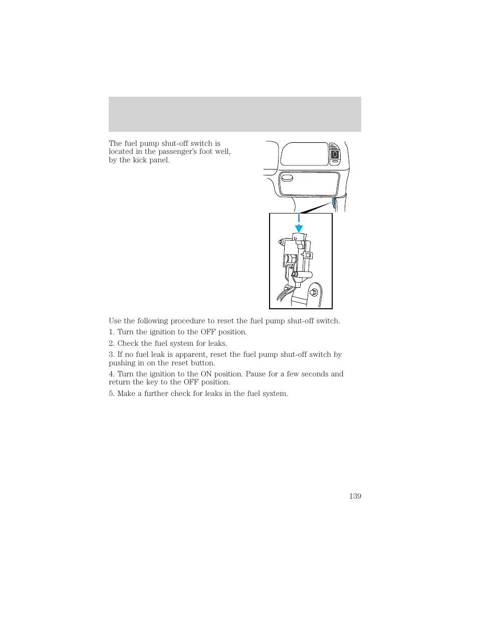 Roadside emergencies | FORD 2000 Ranger User Manual | Page 139 / 240