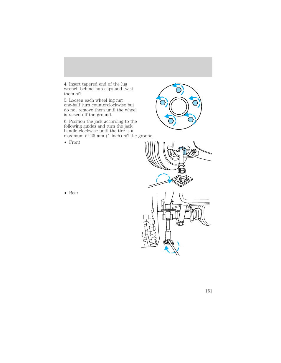 Roadside emergencies | FORD 2000 Ranger User Manual | Page 151 / 240
