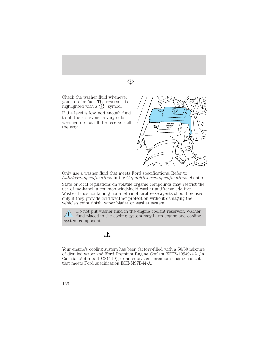 Maintenance and care | FORD 2000 Ranger User Manual | Page 168 / 240
