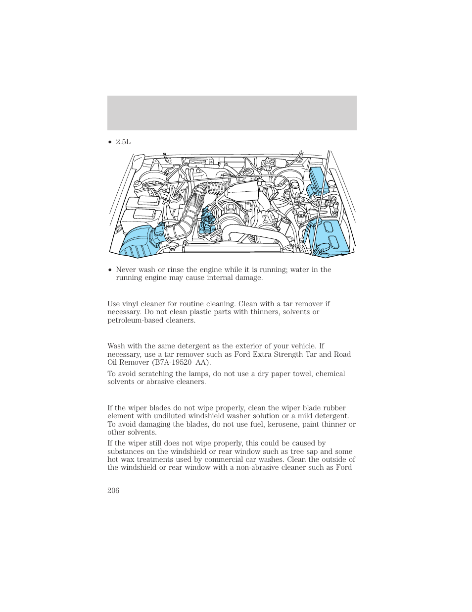 Maintenance and care | FORD 2000 Ranger User Manual | Page 206 / 240