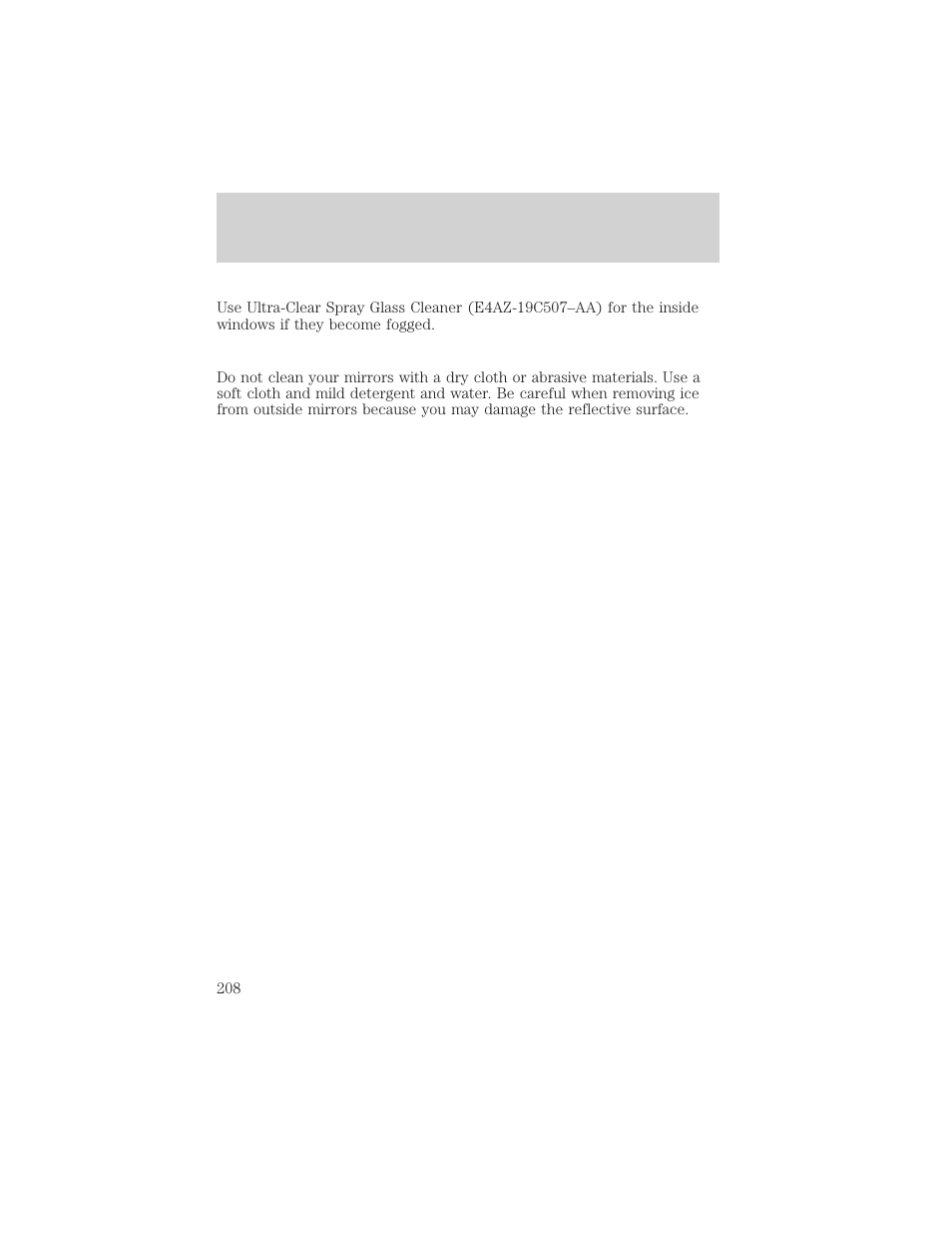 Maintenance and care | FORD 2000 Ranger User Manual | Page 208 / 240