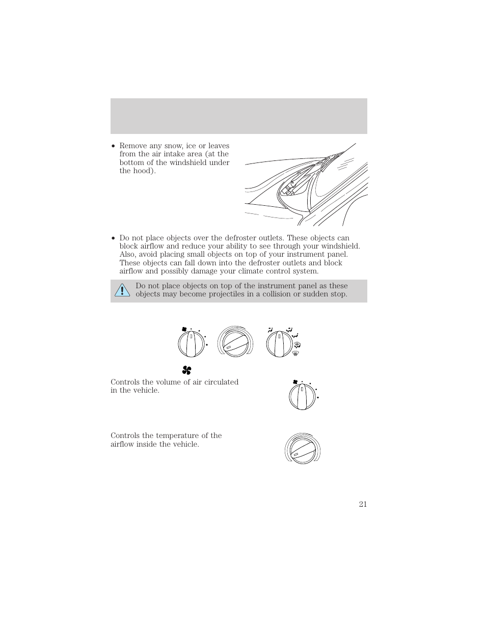 Controls and features | FORD 2000 Ranger User Manual | Page 21 / 240