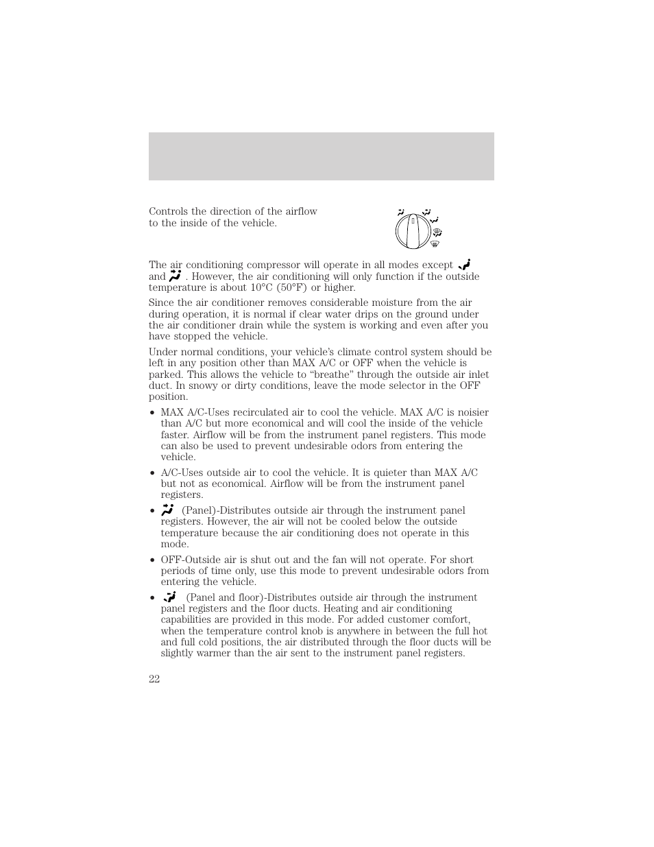 Controls and features | FORD 2000 Ranger User Manual | Page 22 / 240