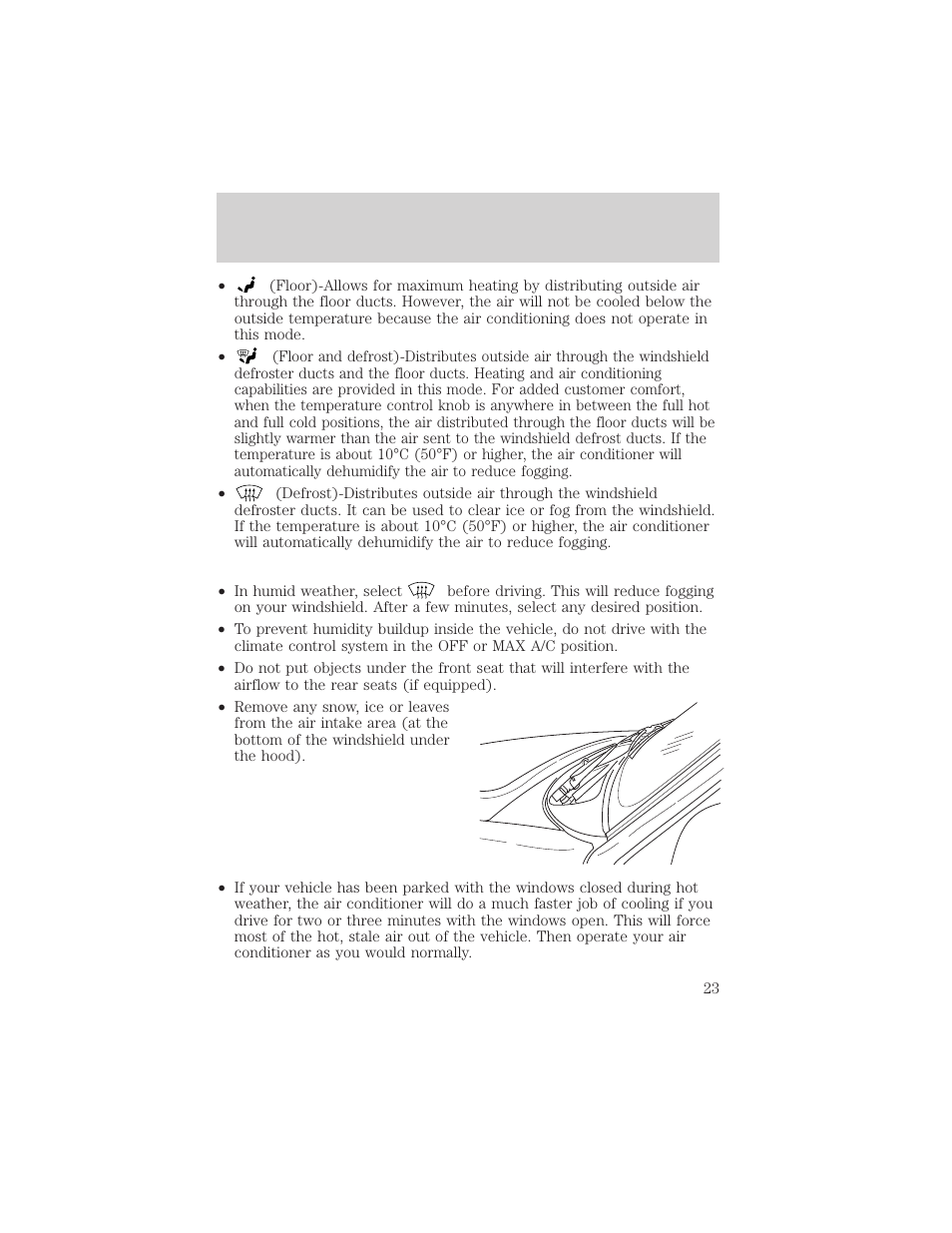 Controls and features | FORD 2000 Ranger User Manual | Page 23 / 240