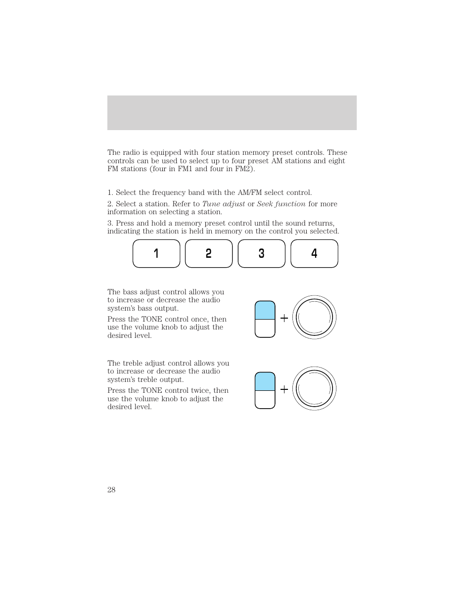 Controls and features | FORD 2000 Ranger User Manual | Page 28 / 240