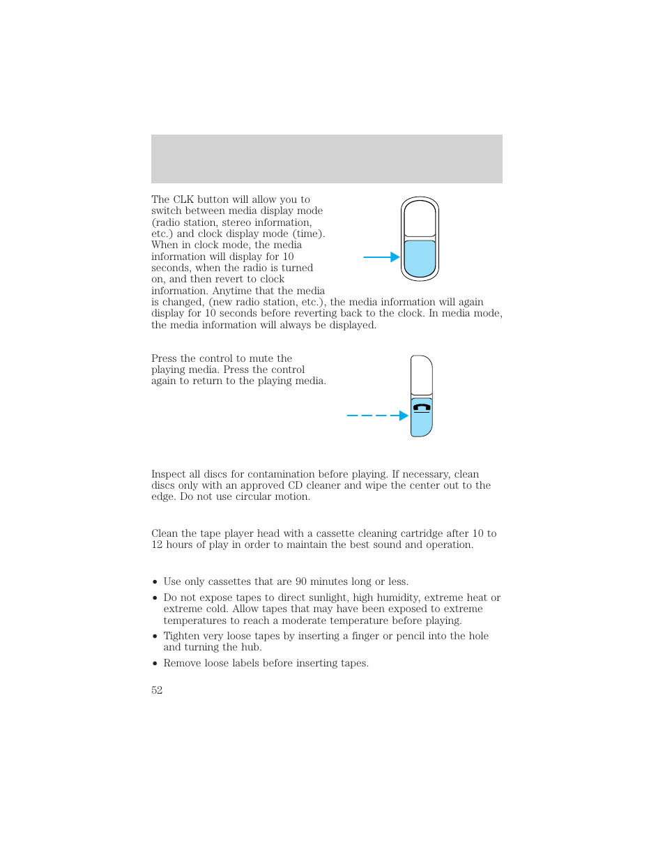 Auto clk, Controls and features | FORD 2000 Ranger User Manual | Page 52 / 240