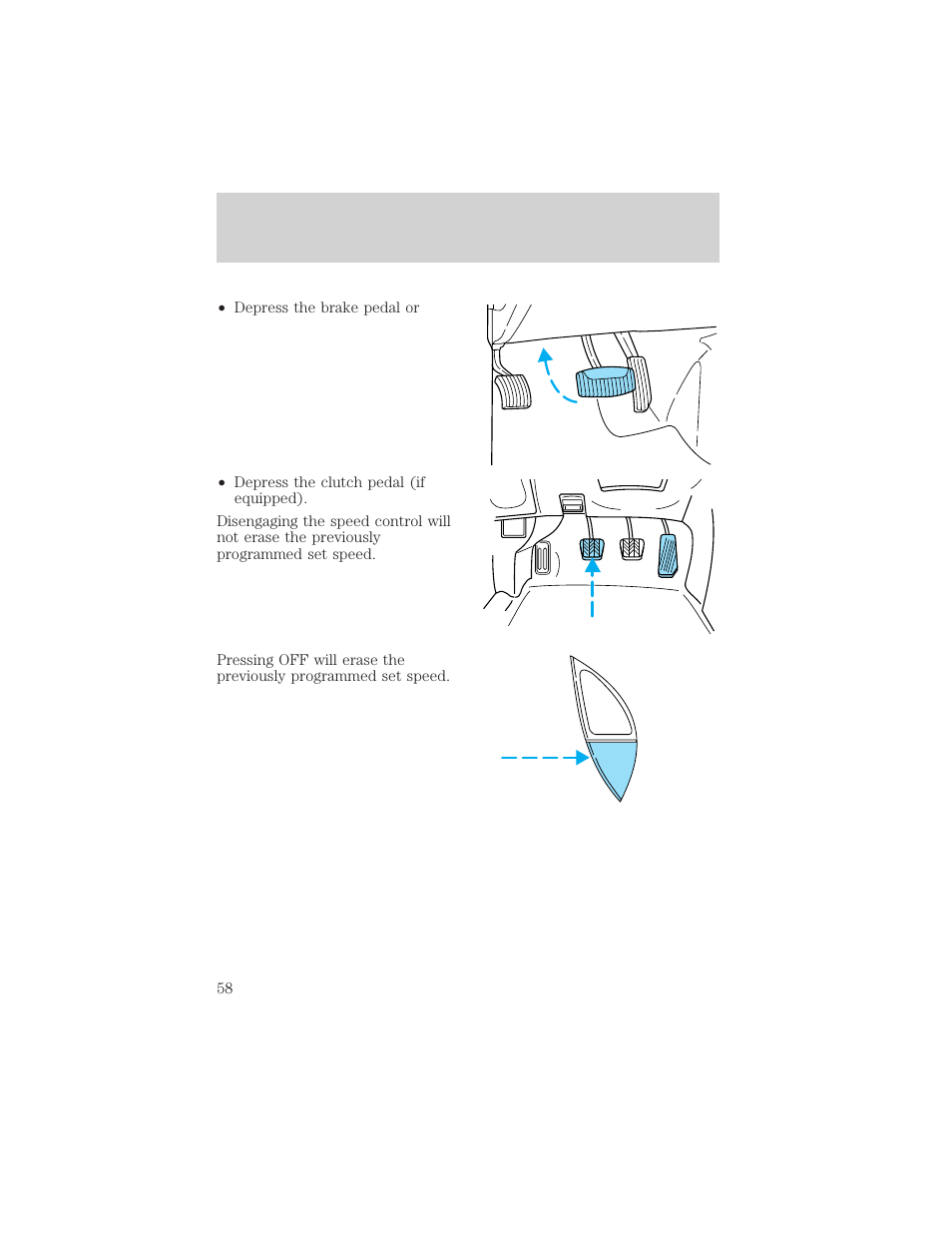 Controls and features | FORD 2000 Ranger User Manual | Page 58 / 240