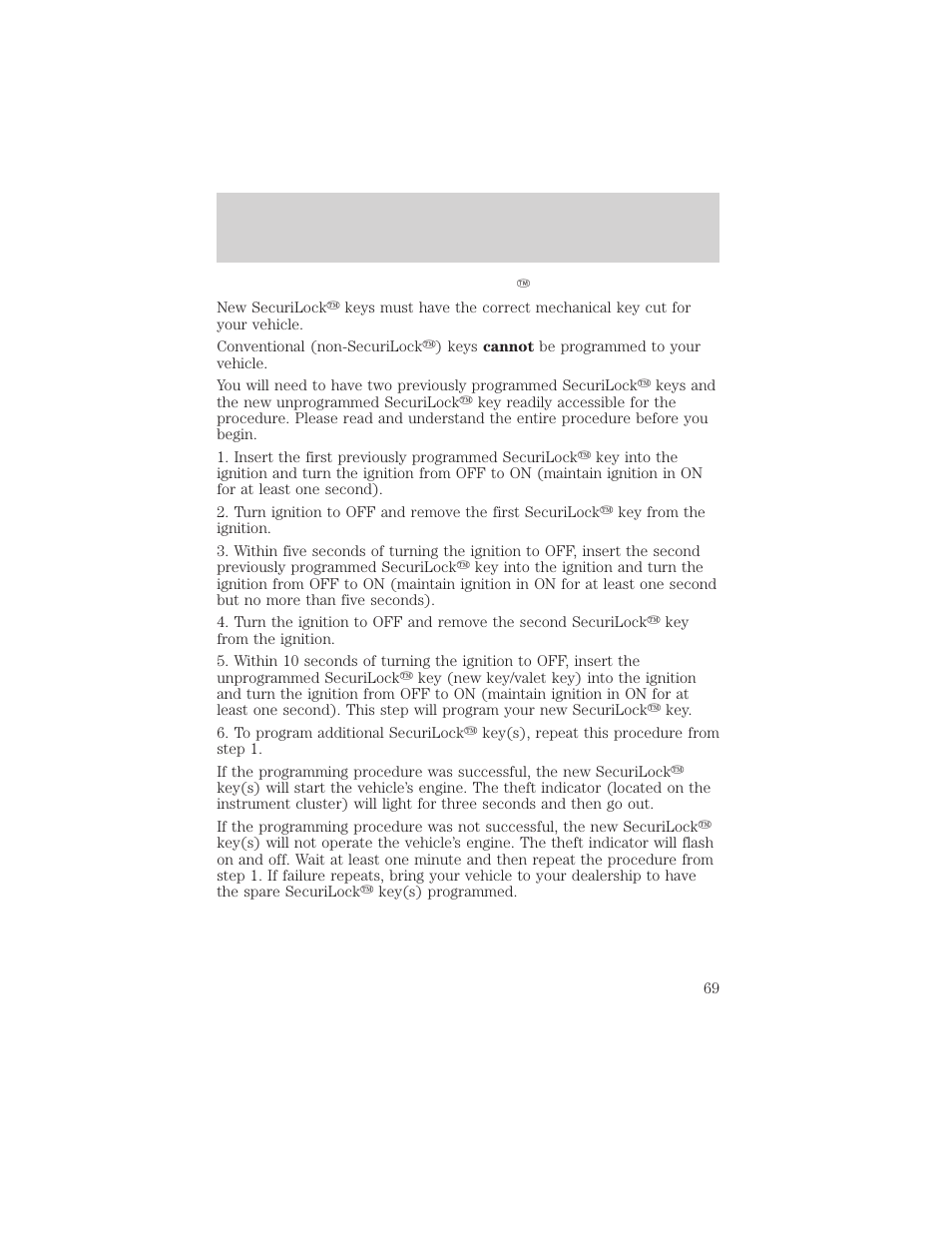 Controls and features | FORD 2000 Ranger User Manual | Page 69 / 240