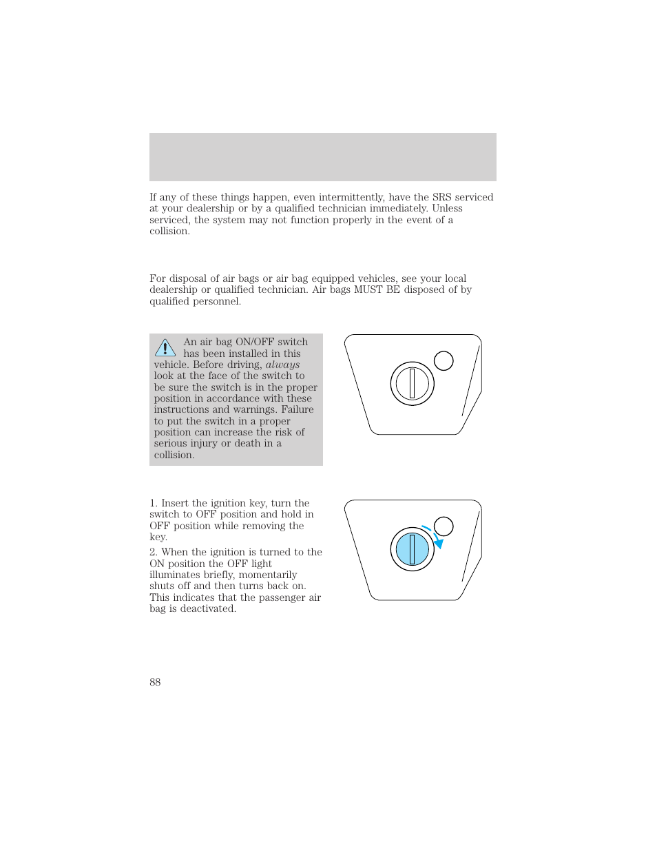 Seating and safety restraints | FORD 2000 Ranger User Manual | Page 88 / 240