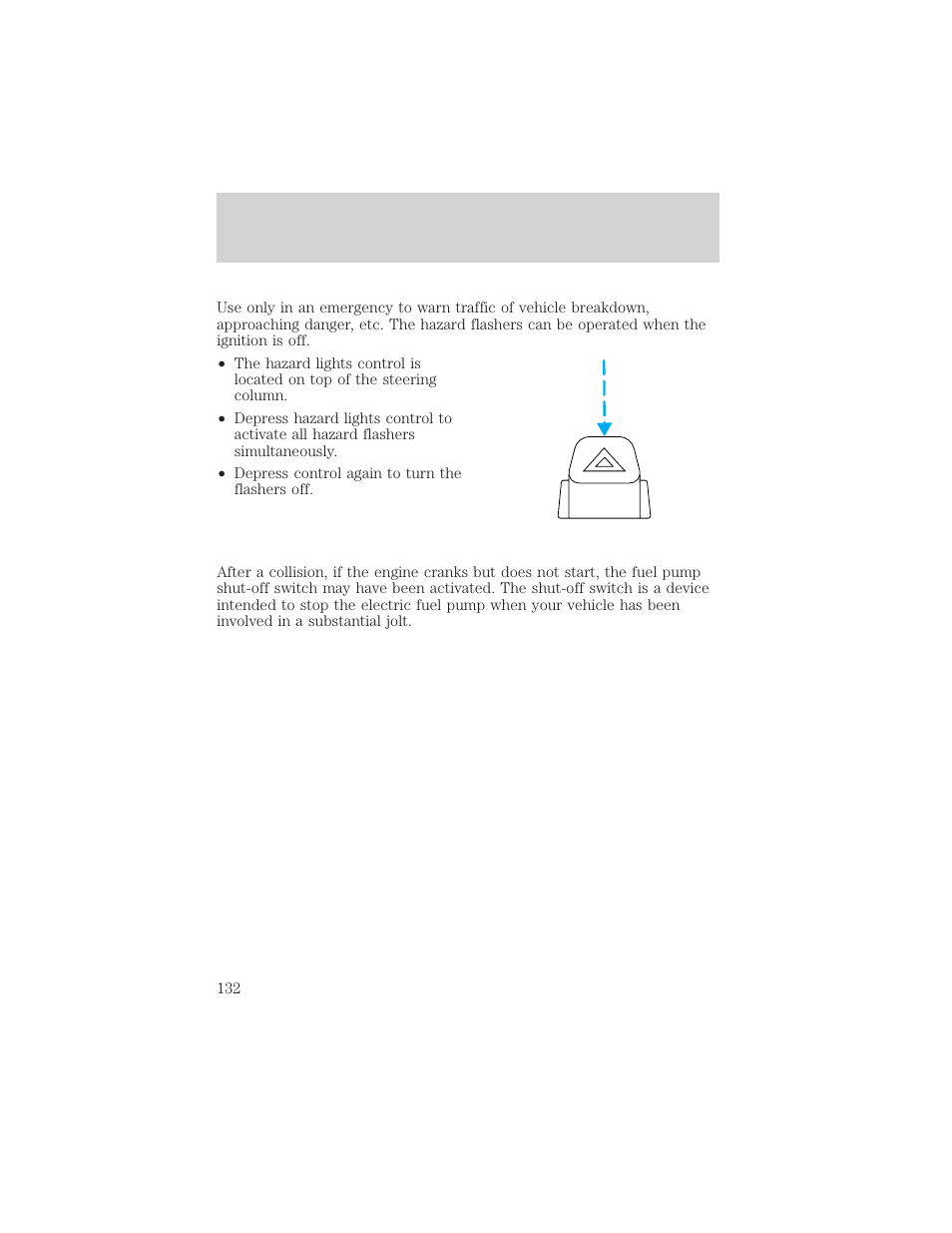 Roadside emergencies | FORD 1999 Crown Victoria User Manual | Page 132 / 208