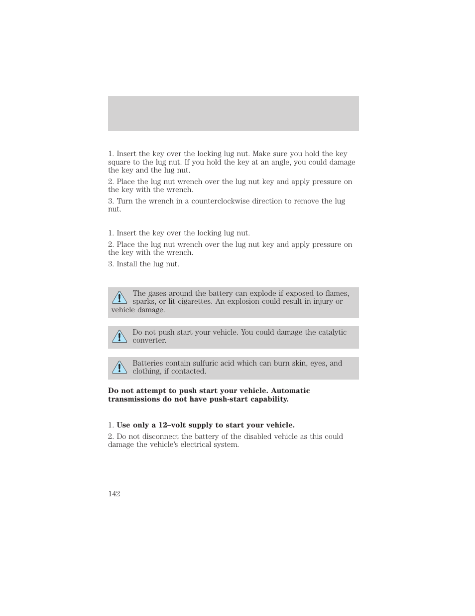 Roadside emergencies | FORD 1999 Crown Victoria User Manual | Page 142 / 208