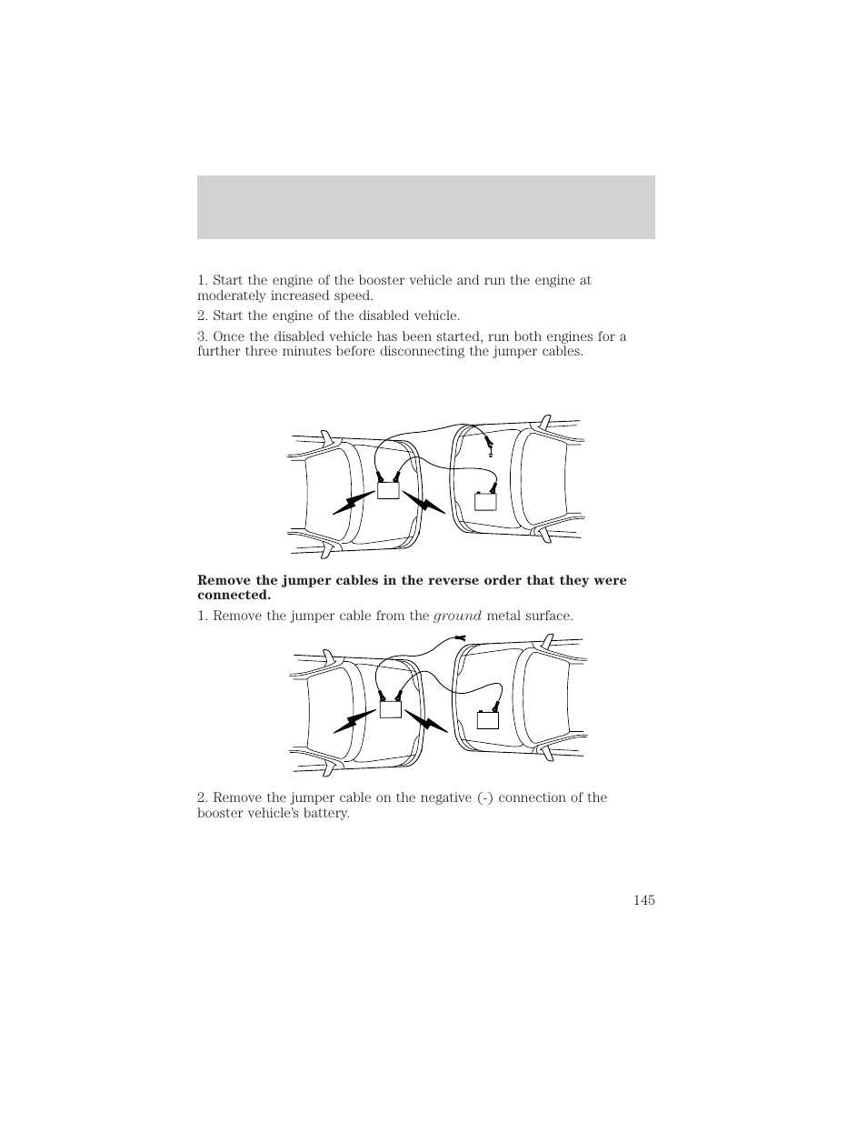 Roadside emergencies | FORD 1999 Crown Victoria User Manual | Page 145 / 208