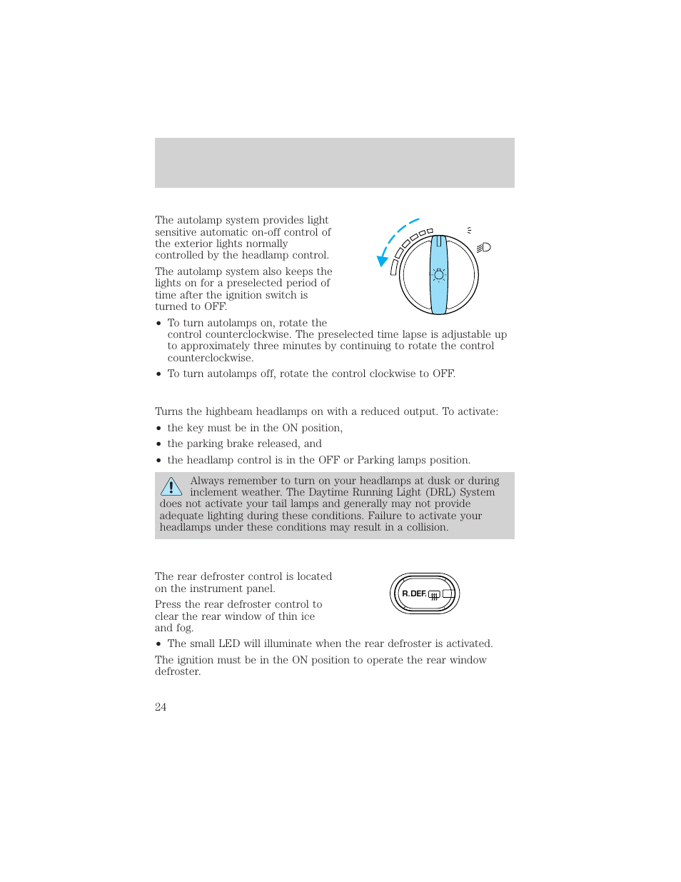 Controls and features | FORD 1999 Crown Victoria User Manual | Page 24 / 208