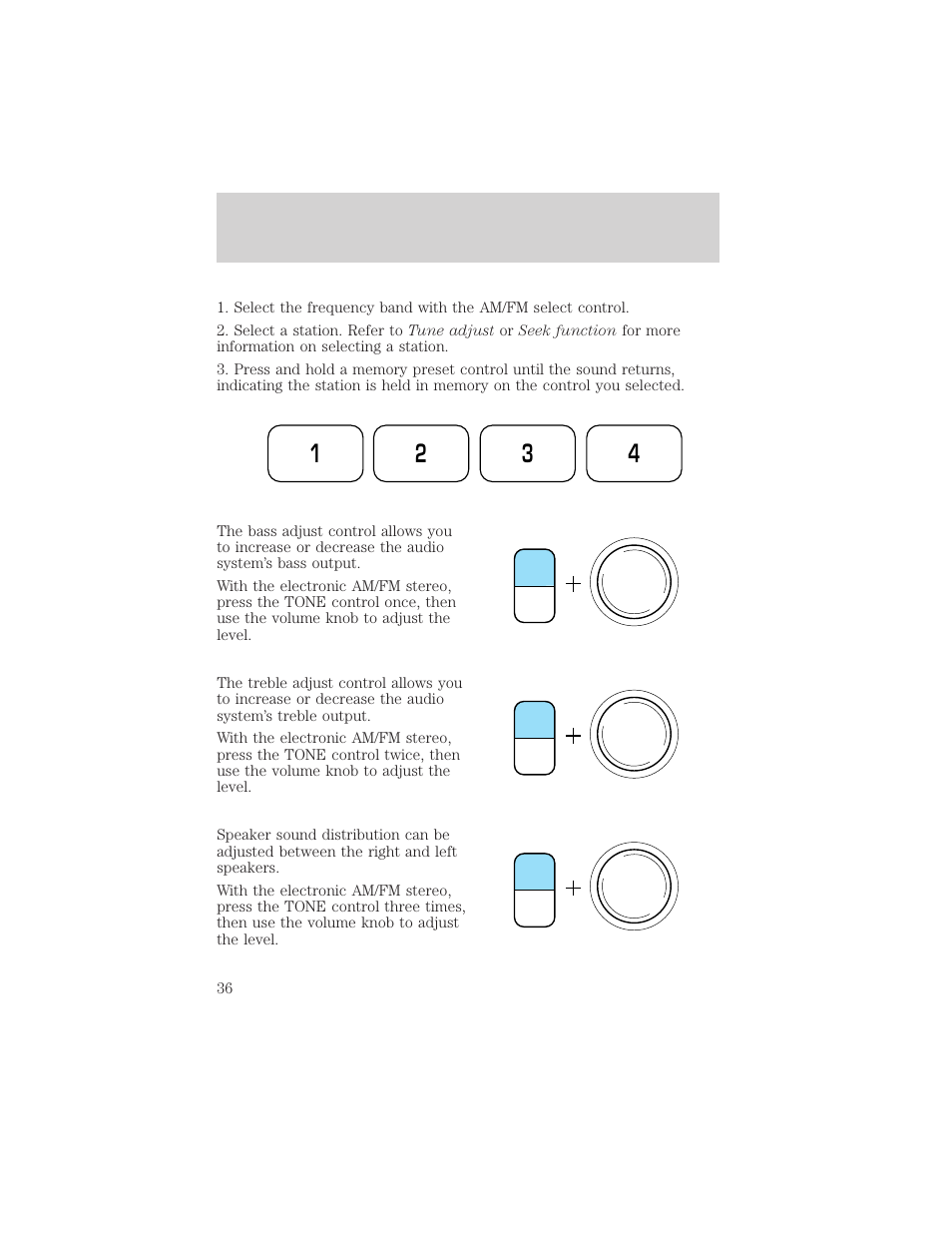 Controls and features | FORD 1999 Crown Victoria User Manual | Page 36 / 208