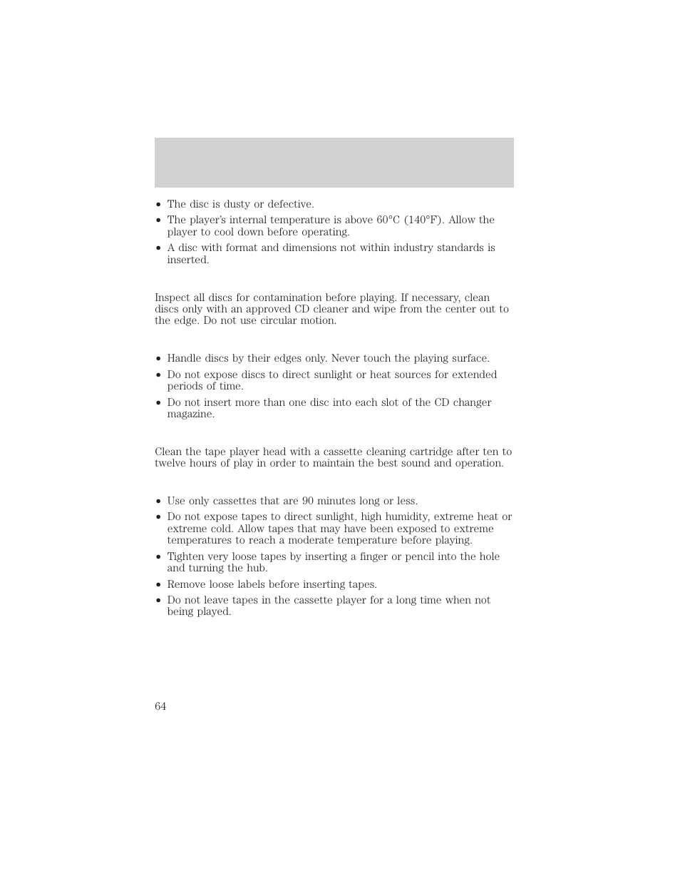 Controls and features | FORD 1999 Crown Victoria User Manual | Page 64 / 208