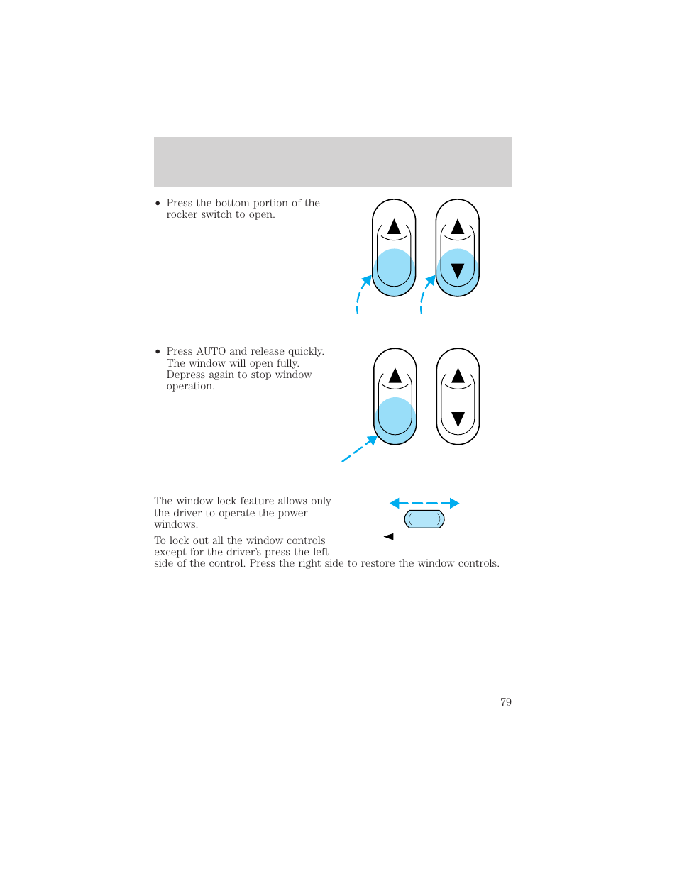 Controls and features | FORD 1999 Crown Victoria User Manual | Page 79 / 208