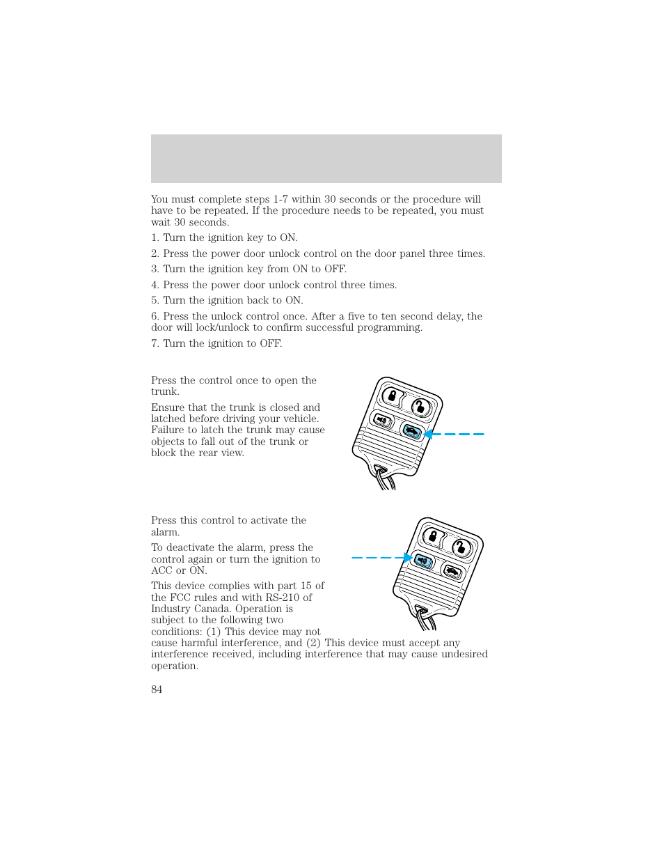 Controls and features | FORD 1999 Crown Victoria User Manual | Page 84 / 208