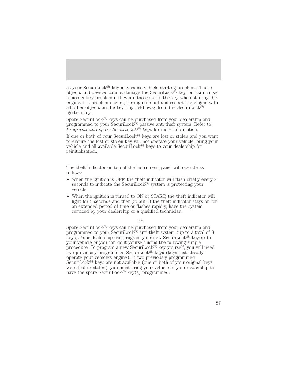 Controls and features | FORD 1999 Crown Victoria User Manual | Page 87 / 208