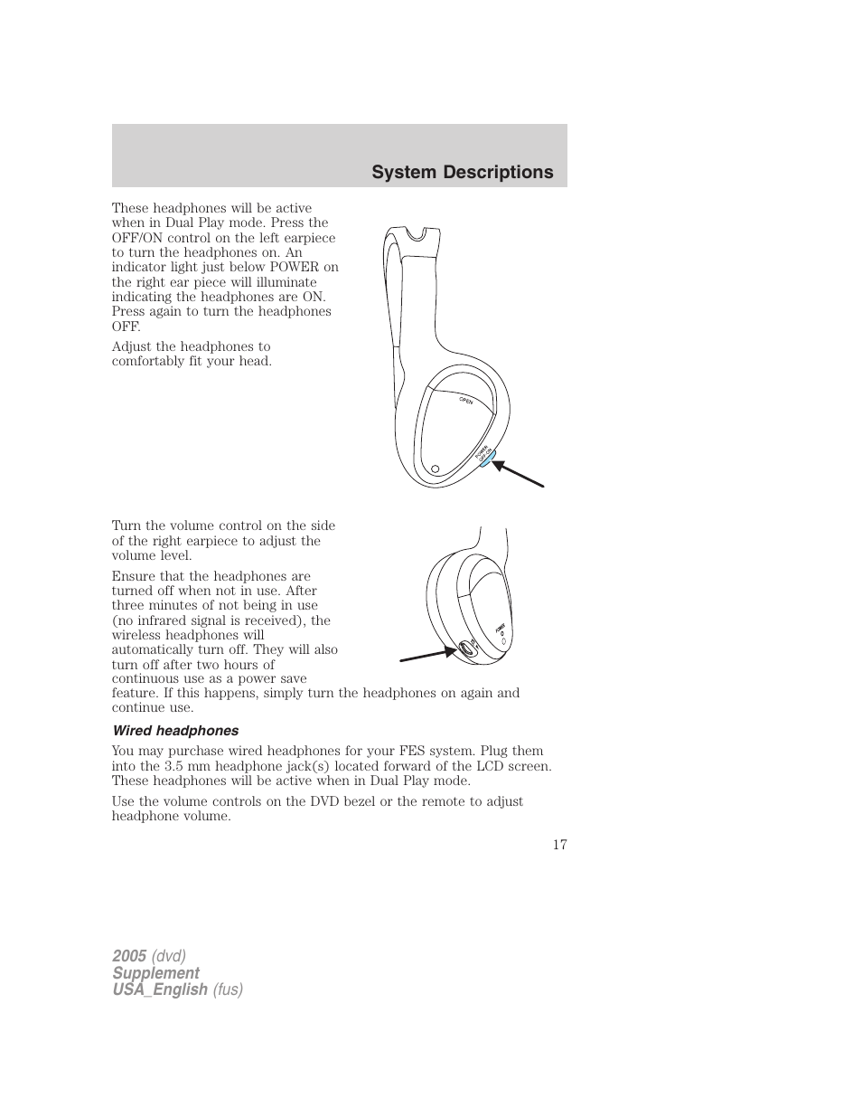 System descriptions | FORD 2005 Grand Marquis User Manual | Page 17 / 56