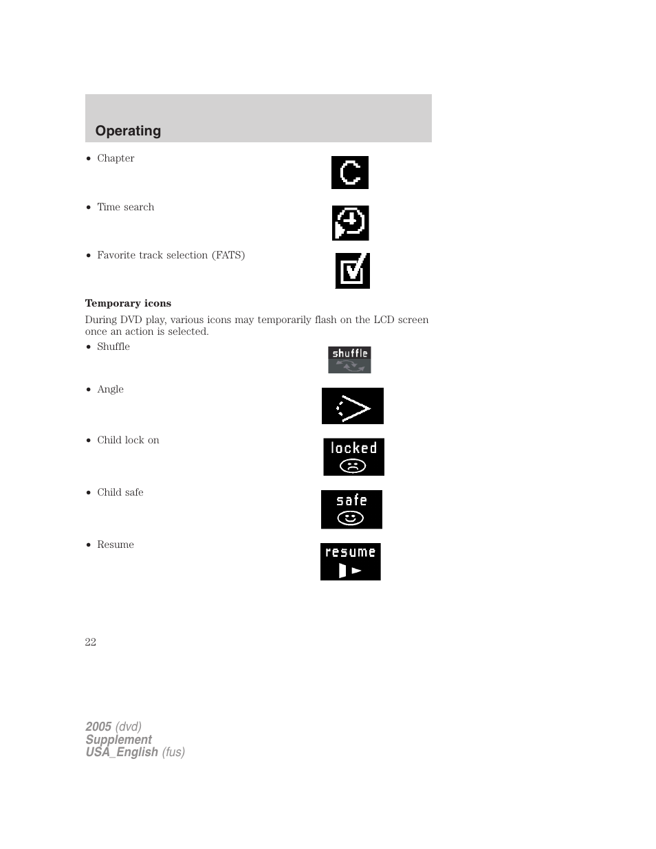 Operating | FORD 2005 Grand Marquis User Manual | Page 22 / 56