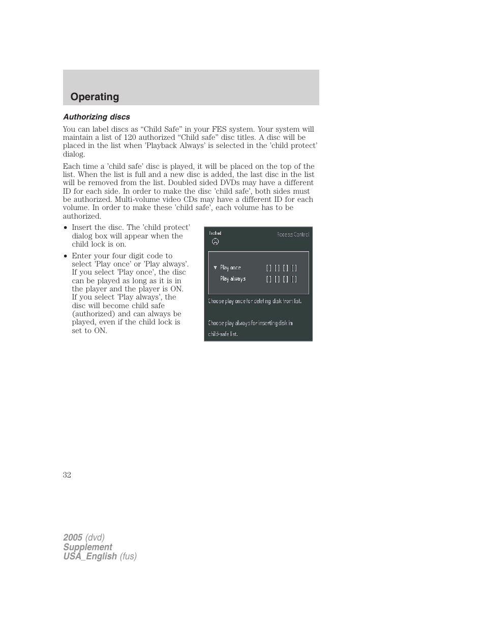 Operating | FORD 2005 Grand Marquis User Manual | Page 32 / 56