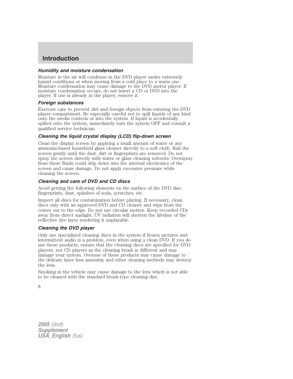 Introduction | FORD 2005 Grand Marquis User Manual | Page 8 / 56