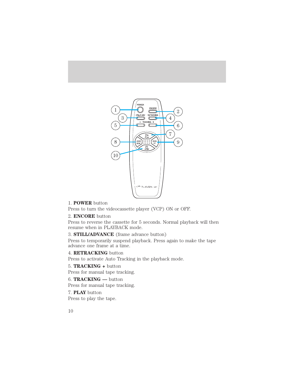 Description | FORD 2002 Windstar User Manual | Page 10 / 24