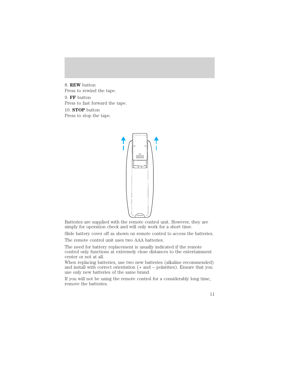 Description | FORD 2002 Windstar User Manual | Page 11 / 24