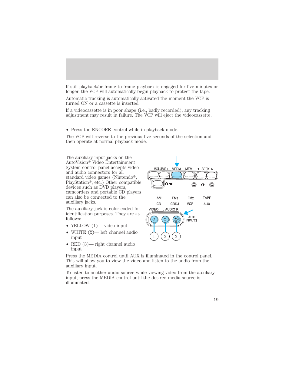 Operating instructions | FORD 2002 Windstar User Manual | Page 19 / 24