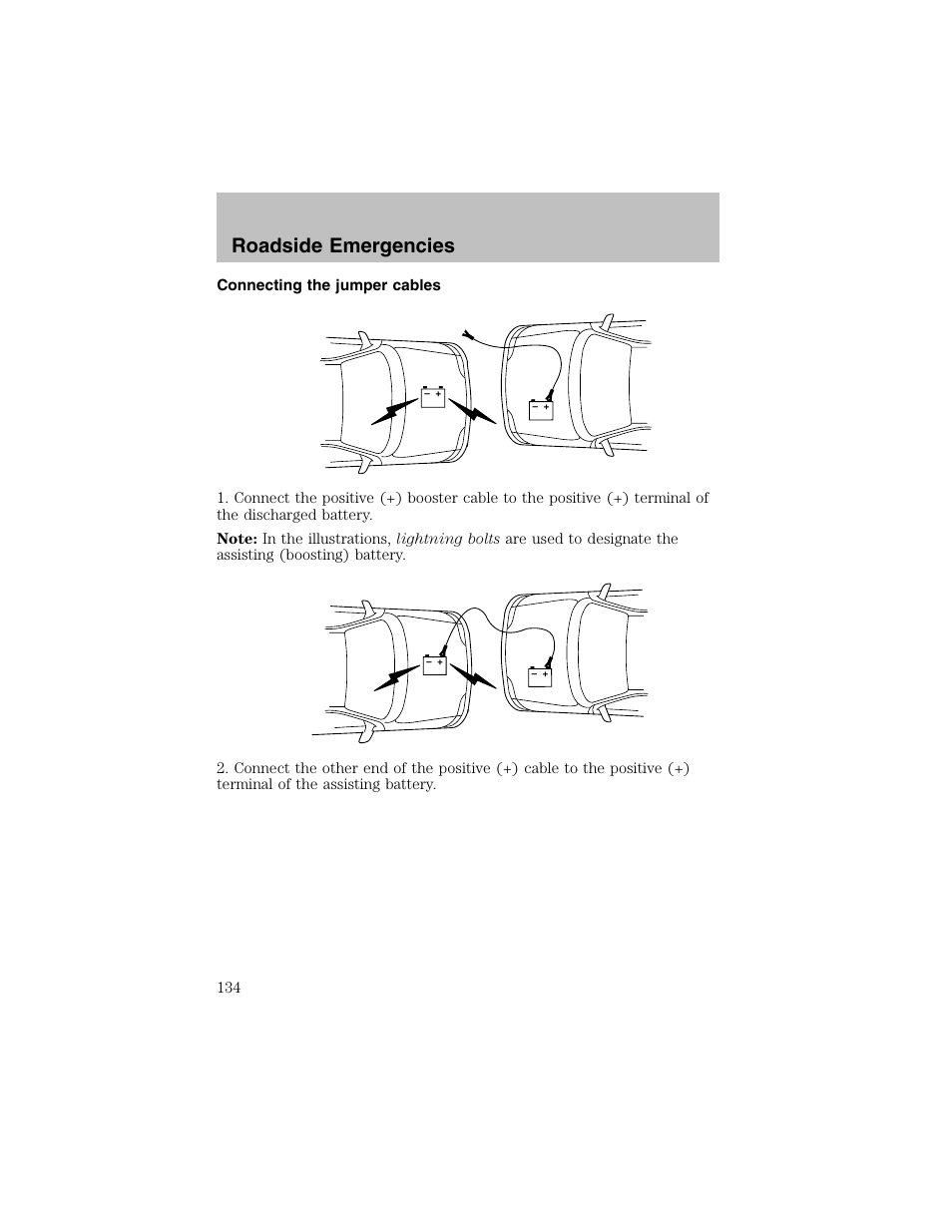 Roadside emergencies | FORD 2002 Escort User Manual | Page 134 / 208