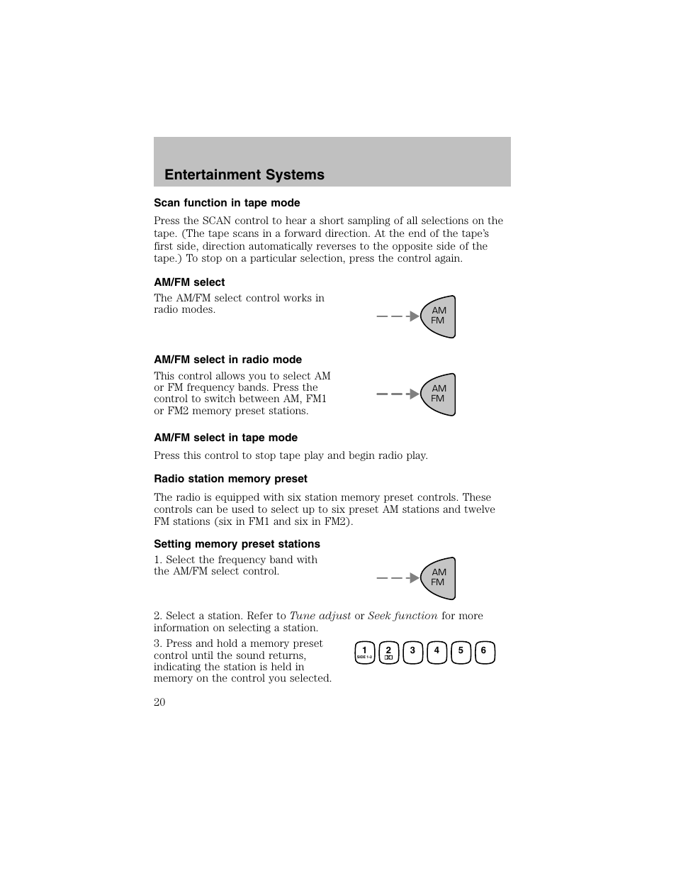 Entertainment systems | FORD 2002 Escort User Manual | Page 20 / 208