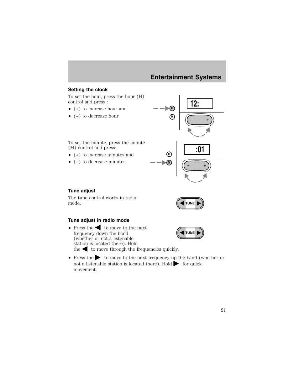 Entertainment systems | FORD 2002 Escort User Manual | Page 21 / 208