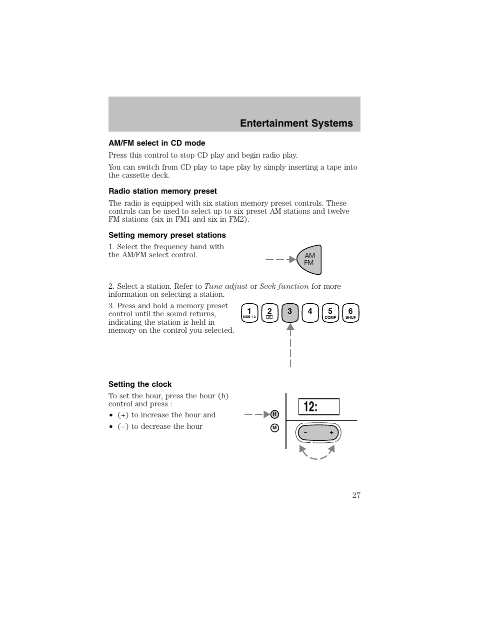 Entertainment systems | FORD 2002 Escort User Manual | Page 27 / 208