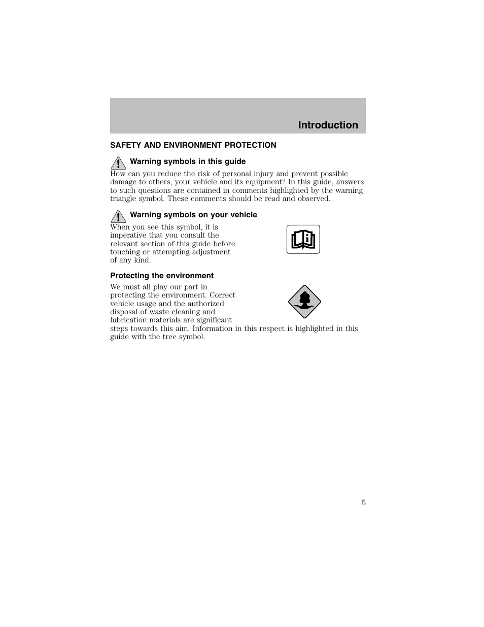 Introduction | FORD 2002 Escort User Manual | Page 5 / 208