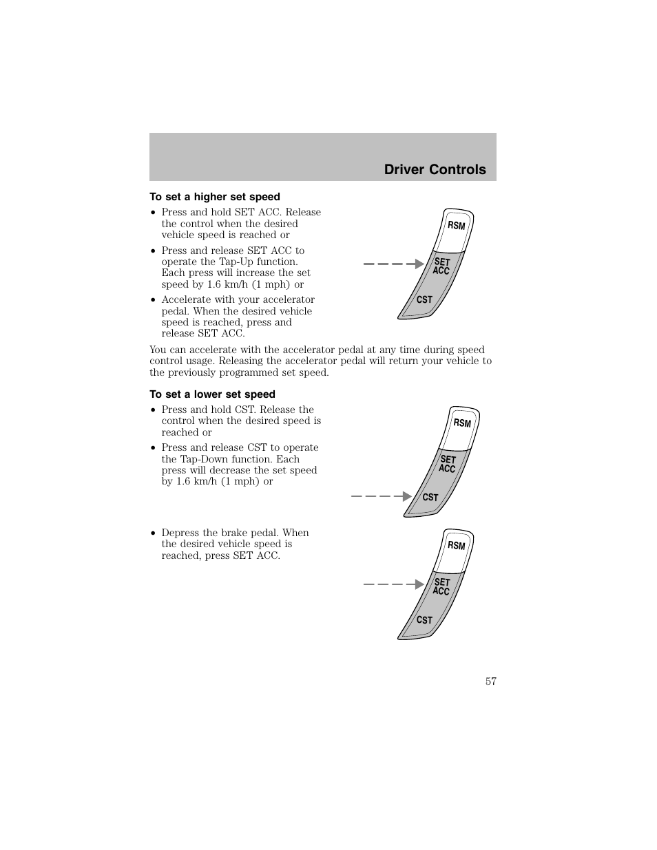 Driver controls | FORD 2002 Escort User Manual | Page 57 / 208