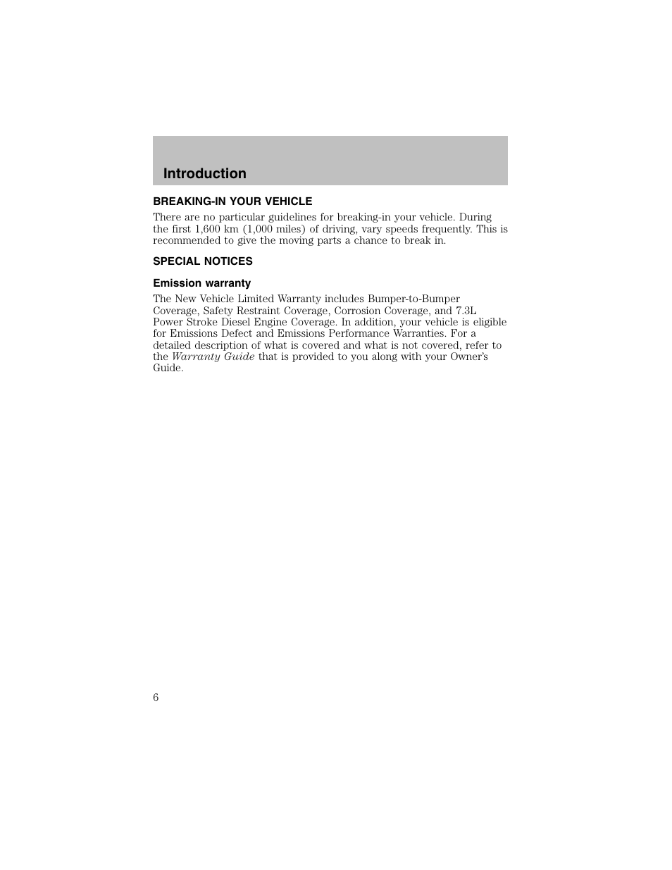 Introduction | FORD 2002 Escort User Manual | Page 6 / 208