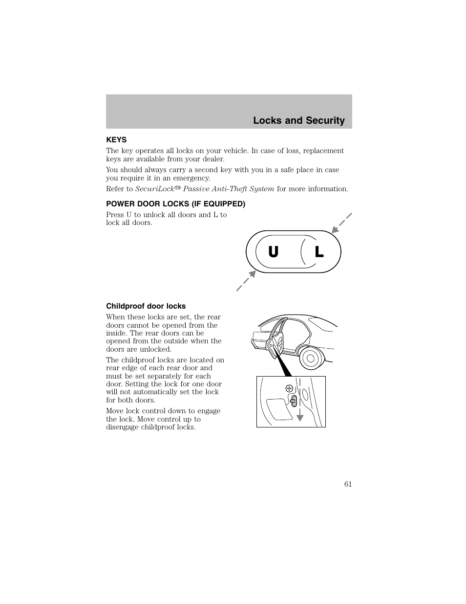 FORD 2002 Escort User Manual | Page 61 / 208