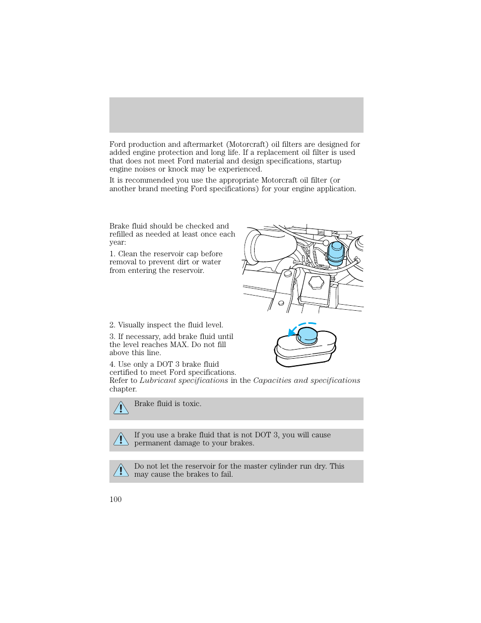 Maintenance and care | FORD 1998 E-150 User Manual | Page 100 / 144