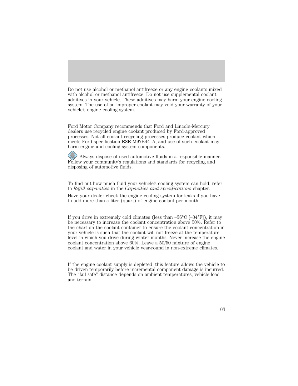 Maintenance and care | FORD 1998 E-150 User Manual | Page 103 / 144