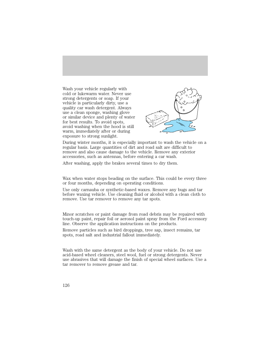 Maintenance and care | FORD 1998 E-150 User Manual | Page 126 / 144