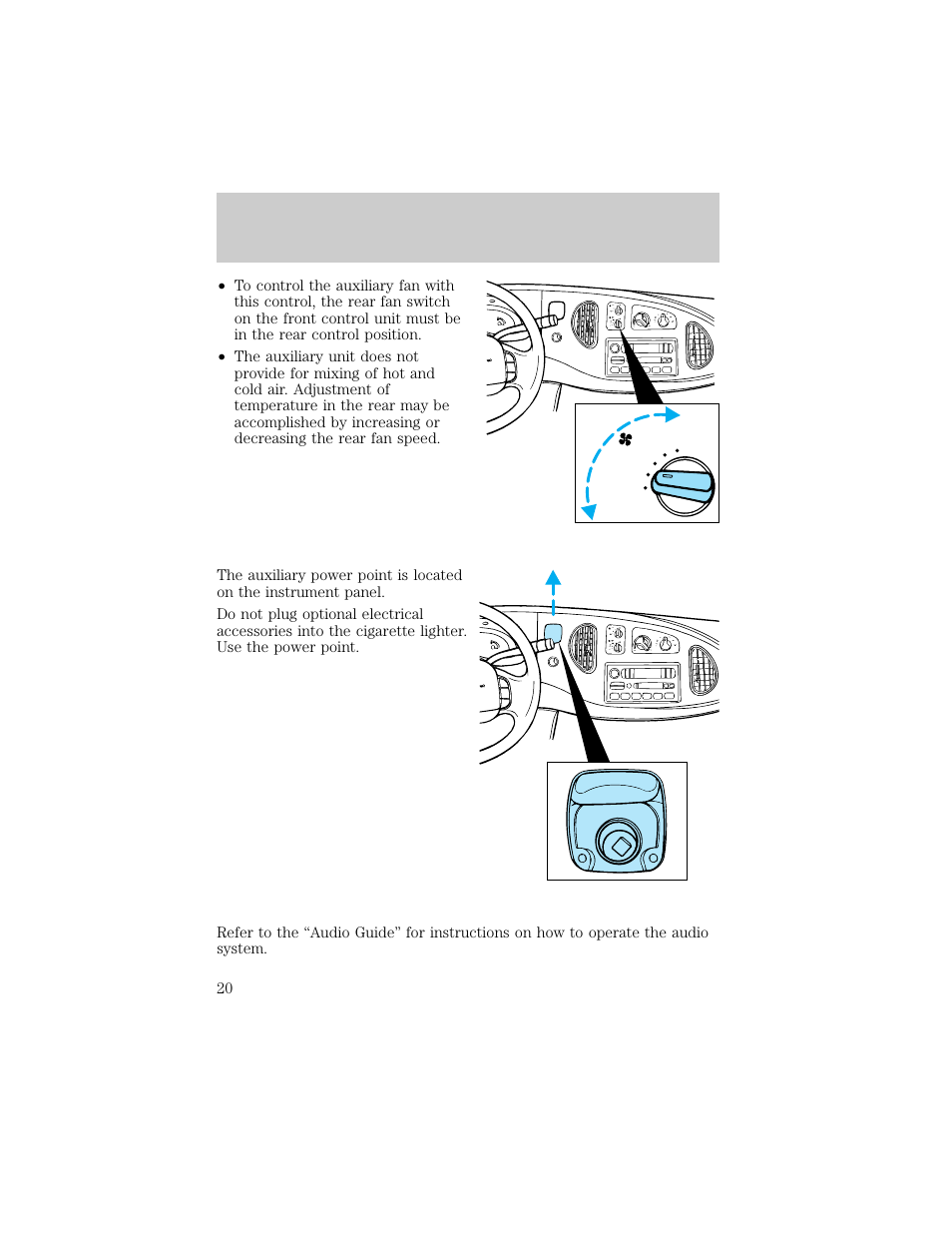 Controls and features | FORD 1998 E-150 User Manual | Page 20 / 144